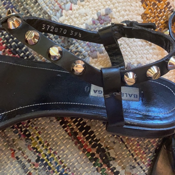 Balenciaga black w/silver studs. 39.5 - Picture 2 of 3